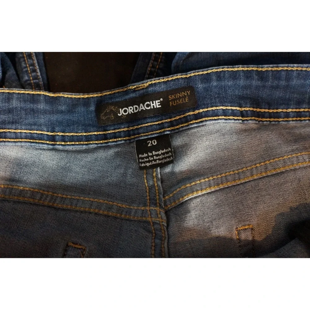 Jordache Girls Blue Skinny Jeans Size 20 Medium Wash Slim Fit Denim Pants